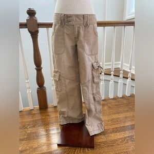 Abercrombie & Fitch Vintage 90’s low rise khaki Cargo Pants rare